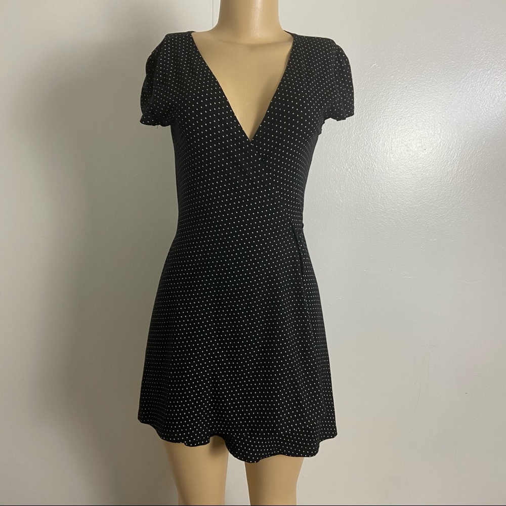 brandy Melville polkadot Wrap mini dress Size S